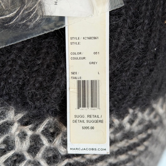 Marc Jacobs Charcoal and Cream Turtleneck Sweater - Picture 5 of 8